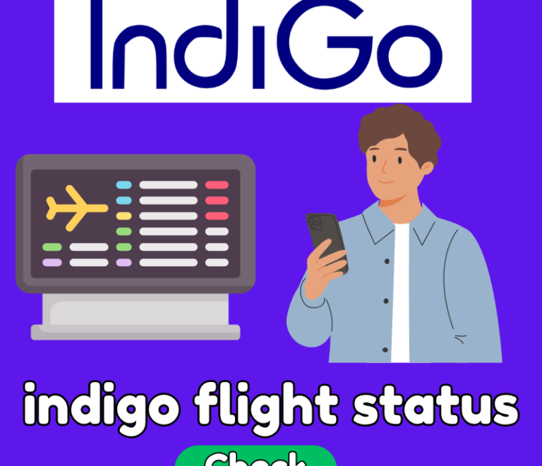 Indigo Airlines flight status update displayed on a digital screen, showing real-time departure and arrival information.